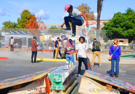 Catching air at Town Park