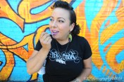 DJ Agana performs at "Check the Rhyme: Women’s Herstory Hip-Hop & Art Showcase"