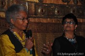 Alice Walker (l.) with filmmaker Pratibha Parmar (r.)